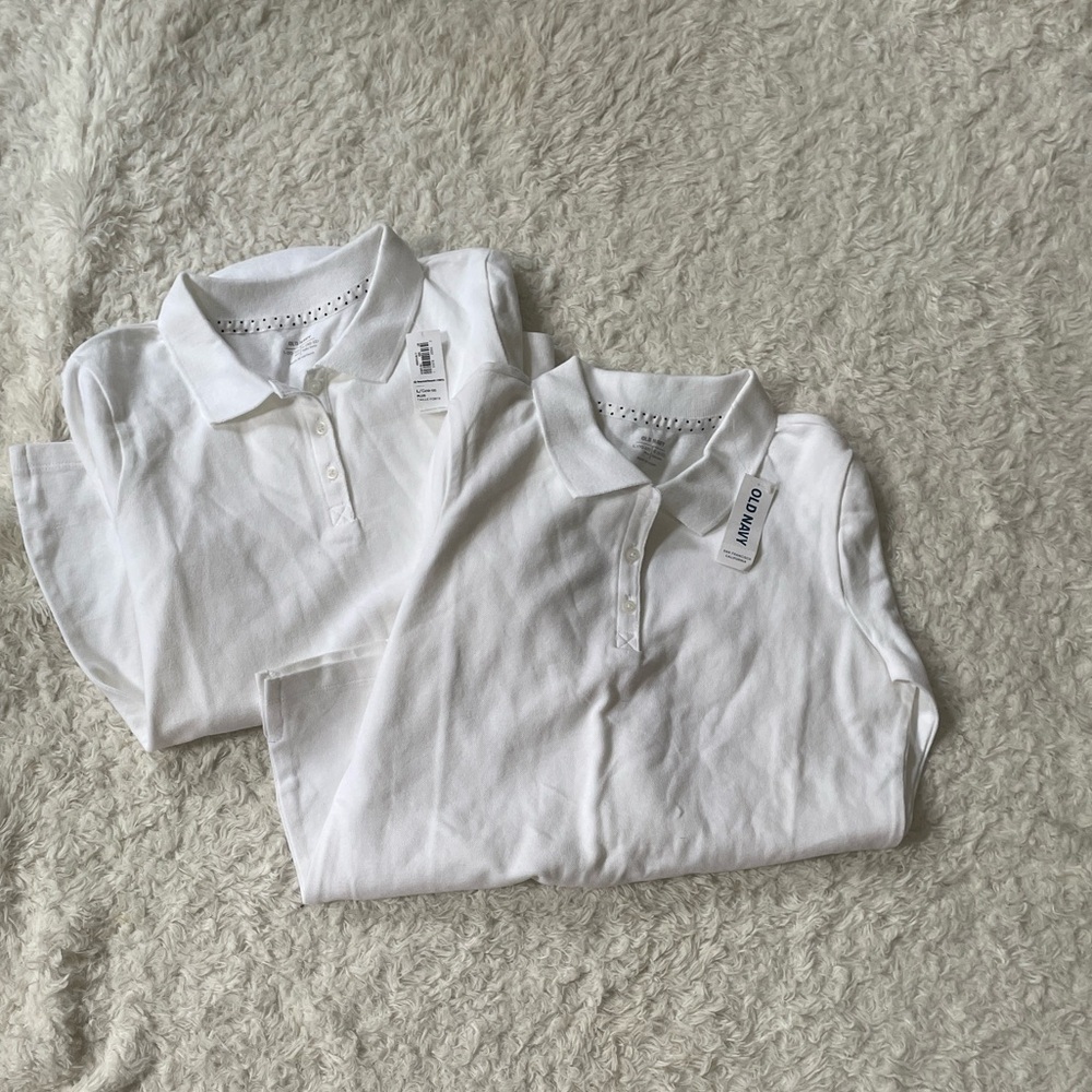 Old Navy Kids White Polo Shirts bundle 2 pieces